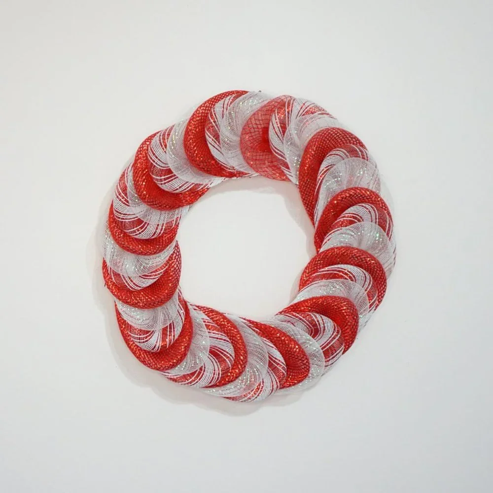 Candy Cane Bubble Wreath